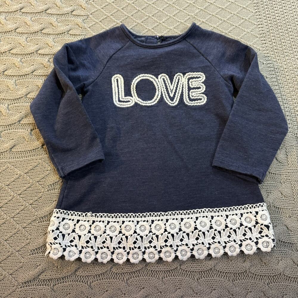 Cynthia Rowley Blue “LOVE” Dress ~ 2T